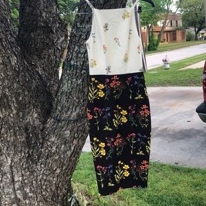 Floral form fitting dress
